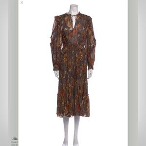 Never worn Ulla Johnson printed dress size 4